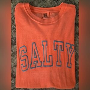 SALTY Neon Orange Graphic Tee Size XL
